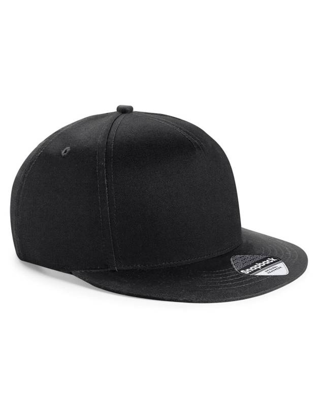 Snapback-Verschluss in Jugendgröße, schwarz/schwarz – Beechfield (1)