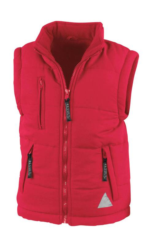 Ultragepolsterter Bodywarmer für Kinder, rot – Result (1)
