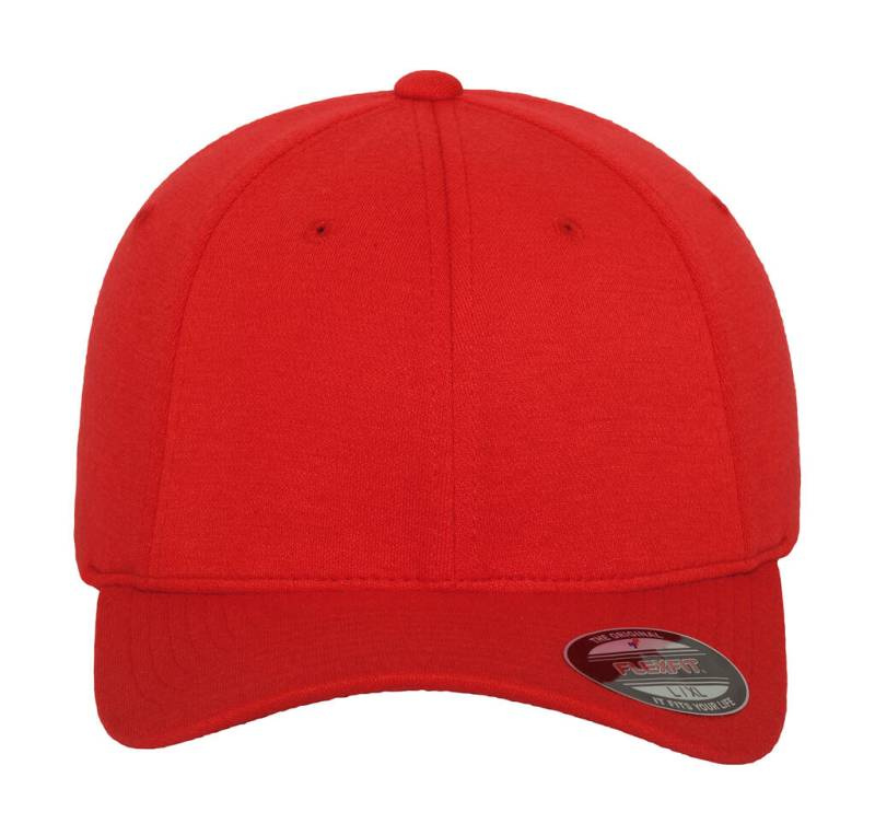 Doppeltrikot-Kappe, rot – Flexfit (1)