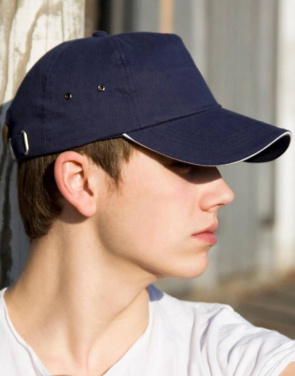 Plüsch-Sandwich-Mütze, marineblau/weiß – Result Headwear (3)