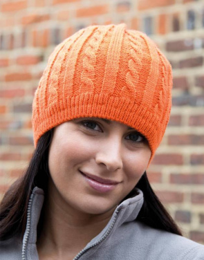 Strickmütze „Mariner“, Gebranntes Orange/Schwarz – Result Winter Essentials (2)
