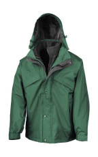 3-in-1-Jacke mit Fleece, flaschengrün