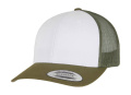 Retro Trucker farbige Front, Moosgrün/Weiß/Oliv