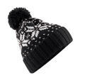 Fair Isle Snowstar® Mütze, schwarz/weiß