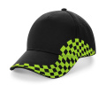 Grand-Prix-Kappe, schwarz/limettengrün, Schwarz/Limonengrün