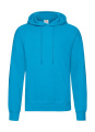 Klassischer Kapuzenpullover, Azurblau