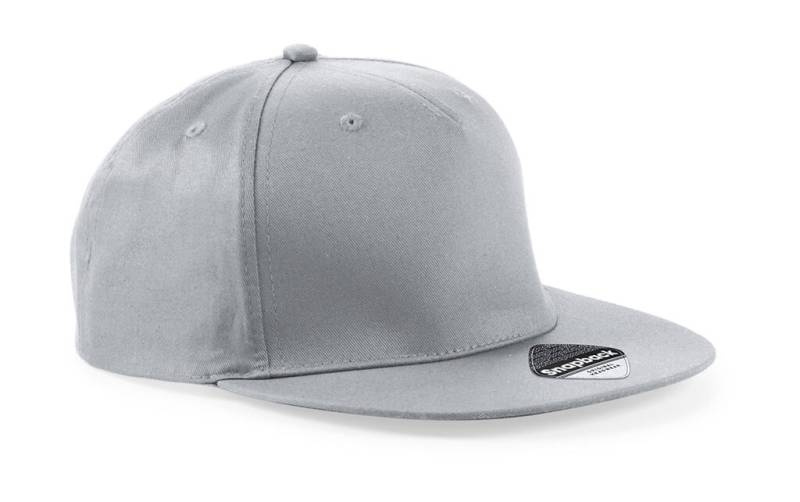 5-Panel-Snapback-Rapper-Cap, hellgrau – Beechfield (1)