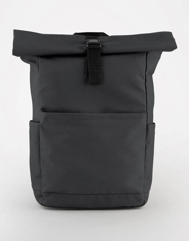 Premium-Rucksack aus recyceltem Material mit Rollverschluss, Graphitgrau – Bagbase (1)