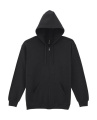 Sweatshirt mit Kapuze und durchgehendem Reißverschluss aus schwerem Materialmix für Erwachsene, Rot