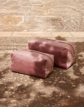 Samt-Kulturbeutel/Accessoires, Blauer Topas – Bagbase (2)