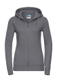 Damen-Kapuzenpullover mit Reißverschluss, Konvoi Grau