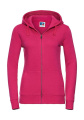 Damen-Kapuzenpullover mit Reißverschluss, fuchsia, Fuchsie