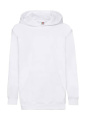 Klassischer Kapuzenpullover für Kinder, weiß