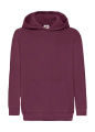 Klassischer Kapuzenpullover für Kinder, bordeauxrot, Burgund