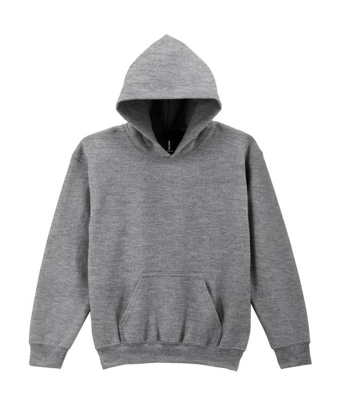 Kapuzenpullover für Jugendliche aus schwerem Material, Graphitgrau – Gildan (1)