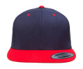 Klassische zweifarbige Snapback-Kappe, marineblau/rot