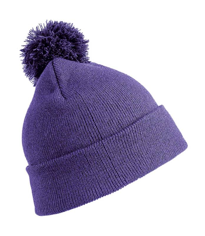 Junior Bommelmütze, violett – Result Winter Essentials (1)