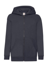 Klassische Kinder-Sweatjacke mit Kapuze, tiefes Marineblau
