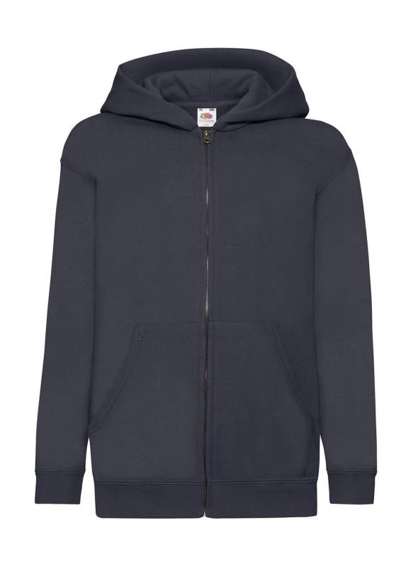 Klassische Kinder-Sweatjacke mit Kapuze, tiefes Marineblau – Fruit of the Loom (1)