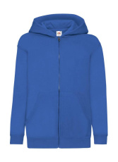 Klassische Kinder-Sweatjacke mit Kapuze, königsblau