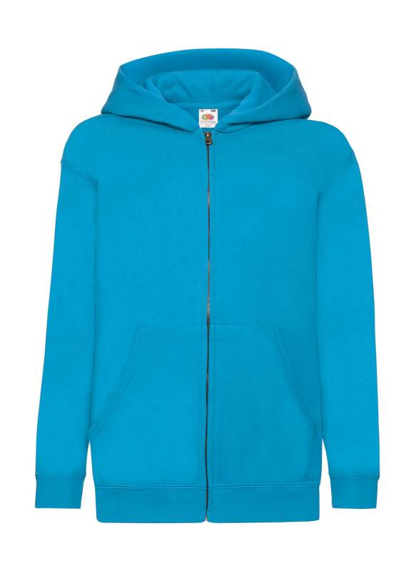 Klassische Kinder-Sweatjacke mit Kapuze, Azurblau – Fruit of the Loom (1)