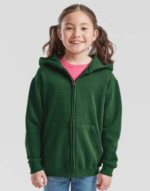 Klassische Kinder-Sweatjacke mit Kapuze, Azurblau – Fruit of the Loom (3)