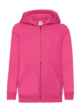 Klassische Kinder-Sweatjacke mit Kapuze, fuchsia