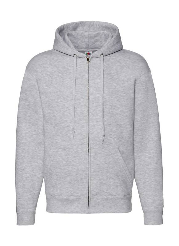 Premium Kapuzen-Sweatshirt mit Reißverschluss, graumeliert – Fruit of the Loom (1)