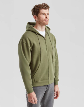 Premium Kapuzen-Sweatshirt mit Reißverschluss, anthrazitgrau – Fruit of the Loom (4)