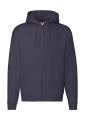 Premium Kapuzen-Sweatshirt mit Reißverschluss, tiefes Marineblau, Tiefblau