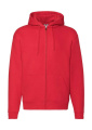 Premium Kapuzen-Sweatshirt mit Reißverschluss, rot