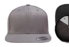 Klassische Snapback-Kappe, dunkelgrau/dunkelgrau