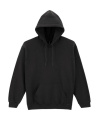 Kapuzenpullover für Erwachsene aus schwerem Mischgewebe, schwarz