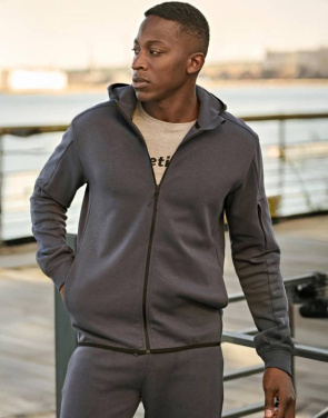 Sportliches Sweatshirt mit Kapuze und durchgehendem Reißverschluss, graumeliert – Tee Jays, Heidegrau (2)