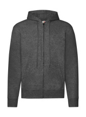 Klassische Kapuzen-Sweatjacke, Dunkelgrau meliert