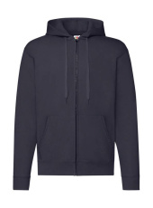 Klassische Kapuzen-Sweatjacke, tiefes Marineblau