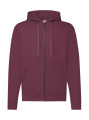 Klassische Kapuzen-Sweatjacke, bordeauxrot, Burgund