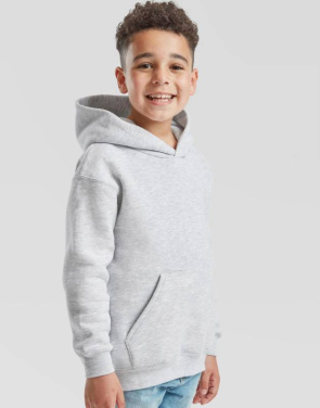 Premium-Sweatshirt mit Kapuze für Kinder, graumeliert – Fruit of the Loom (4)