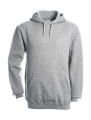Kapuzenpullover, graumeliert, Heidegrau