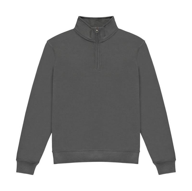 Sweatshirt mit normaler Passform und 1/4-Reißverschluss, dunkelgrau – Kustom Kit (1)