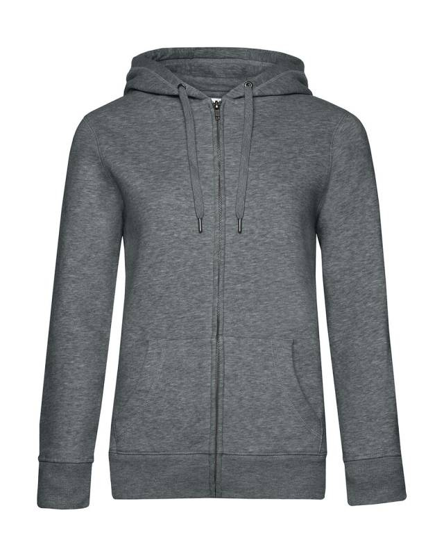 QUEEN Kapuze mit Reißverschluss, Heather Mid Grey – B&C (1)
