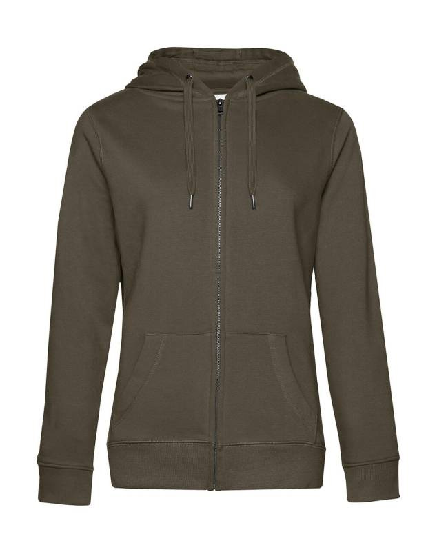 QUEEN Kapuze mit Reißverschluss, Khaki – B&C (1)