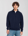 Legendäres Premium-Sweatshirt mit Reißverschluss am Hals, schwarz