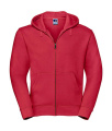 Authentische Herren-Kapuzenjacke mit Reißverschluss, Klassisches Rot