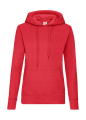 Klassischer Damen-Kapuzenpullover, rot