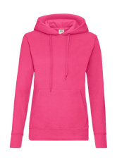 Klassischer Damen-Kapuzenpullover, fuchsia