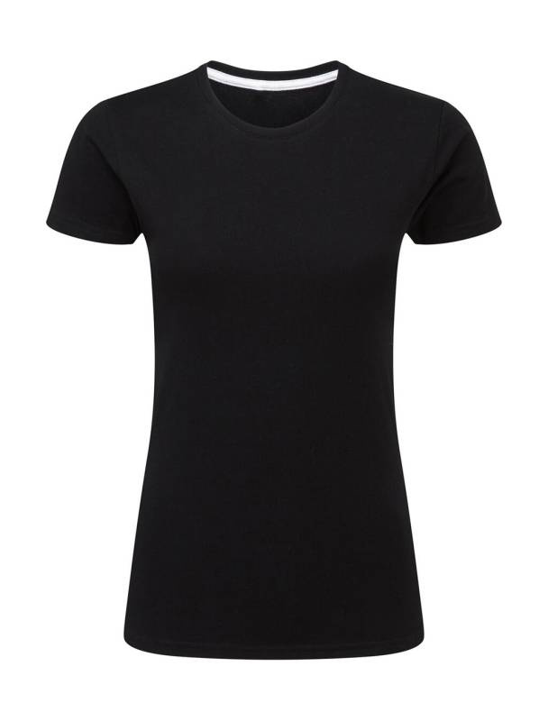 Signature Tagless Tee Damen, Tiefschwarz – SG Signature (1)