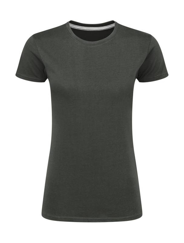 Signature Tagless Tee Damen, anthrazitgrau – SG Signature (1)