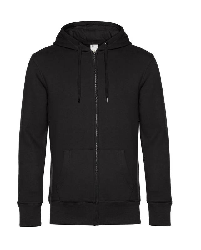KING Kapuzenpullover mit Reißverschluss, Schwarz Rein – B&C (1)