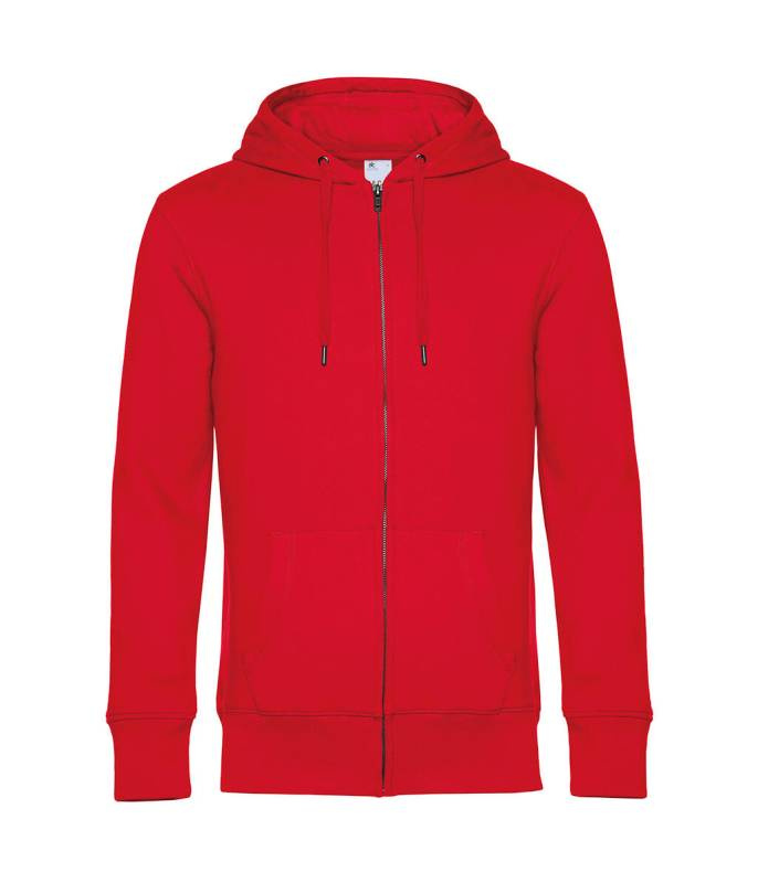 KING Kapuzenpullover mit Reißverschluss, rot – B&C (1)